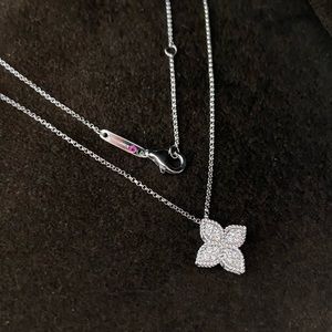 COPY - ROBERTO COIN • 18k W Princess Flower Medium Diamond Necklace • Never Worn